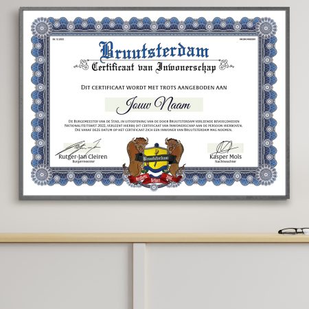 Certificaat van Inwonerschap Bruutsterdam